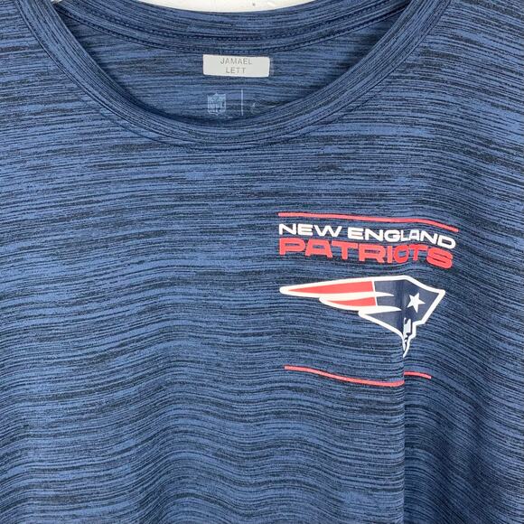 Patriots NFL Nike On Field Apparel Blue Top Size Large For Coach Jamael Lett - Picture 4 of 11